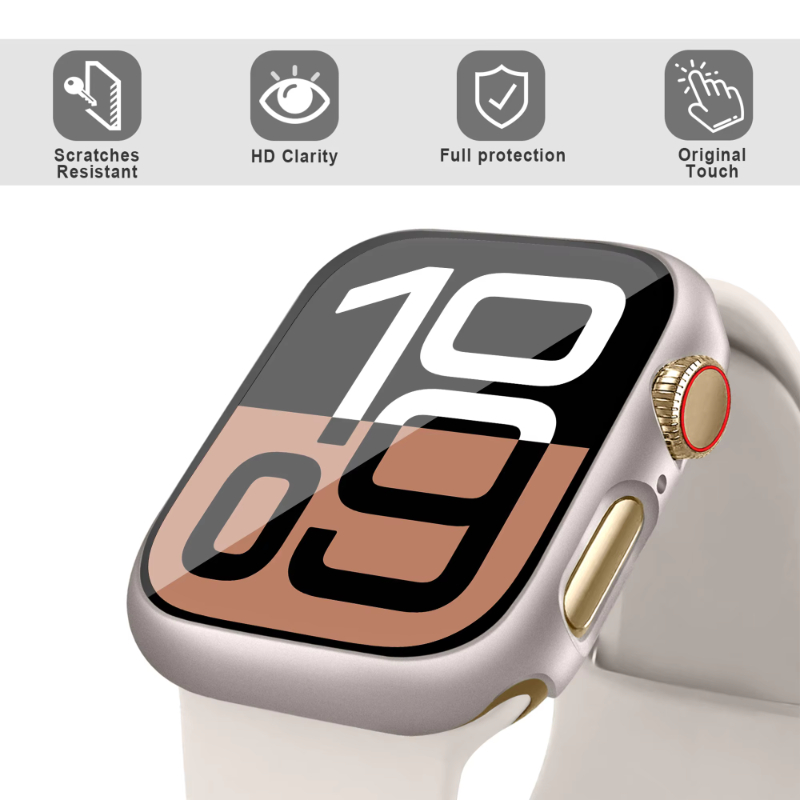 Tempered Glass+Case For Apple  - đánh giá và giá Jewelry Smart Watches