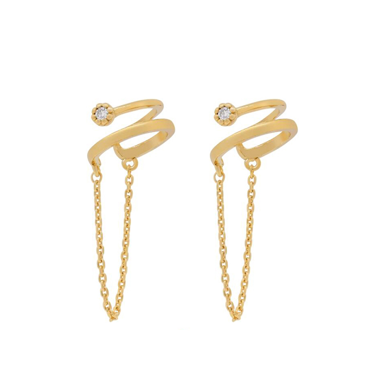 KEYOUNUO Vàng Lấp Đầy Màu Bạc  - đánh giá và giá Ear Cuff No Piercing