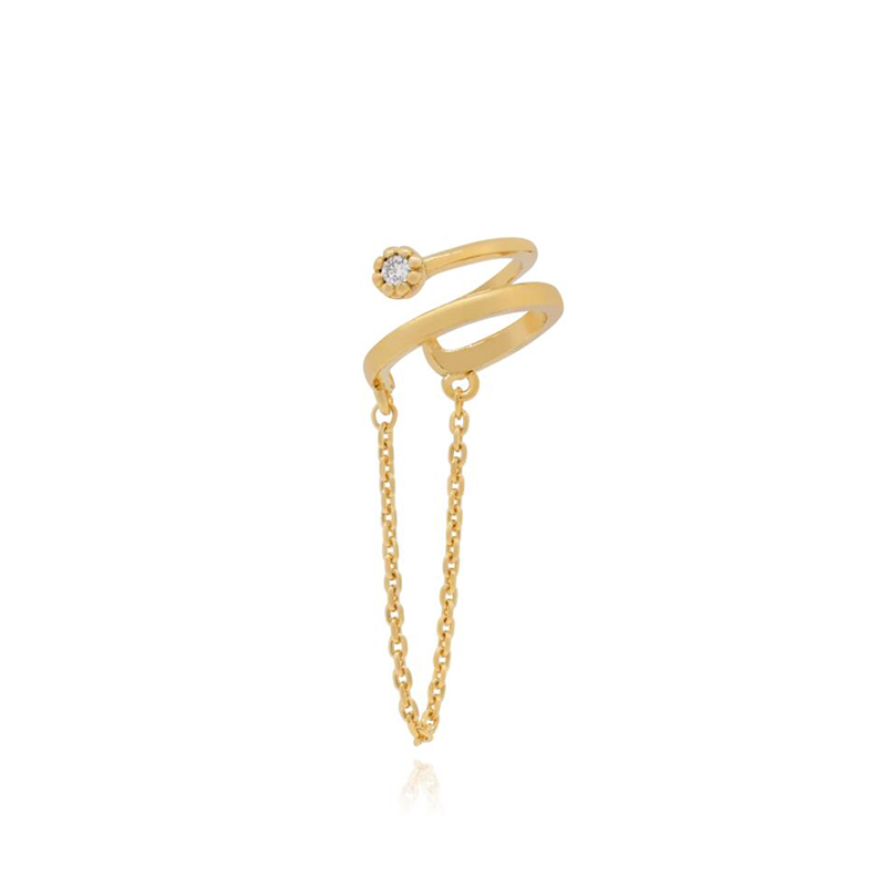 KEYOUNUO Vàng Lấp Đầy Màu Bạc  - đánh giá và giá Ear Cuff No Piercing