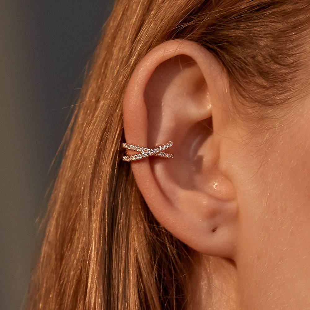 Korean Crystal Ear Clip Earrin - đánh giá và giá Ear Cuff No Piercing