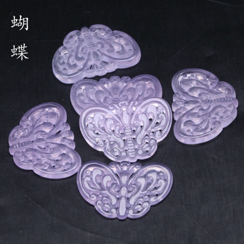 2pc Natural Purple Jade Hollow - đánh giá và giá Drop Earrings