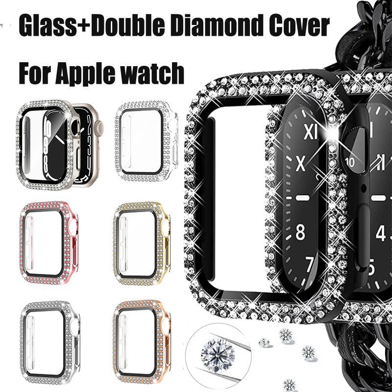 Glass+Diamond Cover For Apple  - đánh giá và giá Jewelry Smart Watches