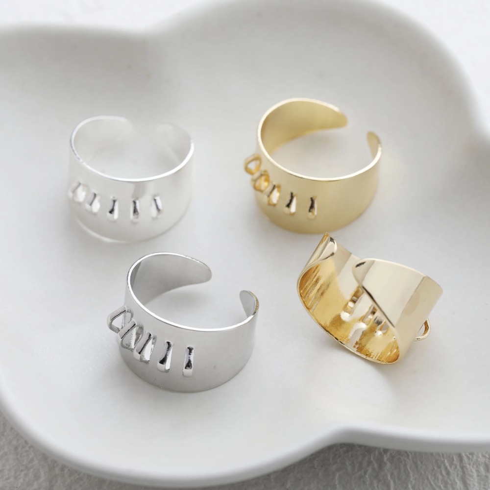 4PCS Brass Ring Settings with  - đánh giá và giá Gold Plated Ring