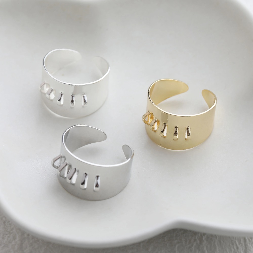 4PCS Brass Ring Settings with  - đánh giá và giá Gold Plated Ring