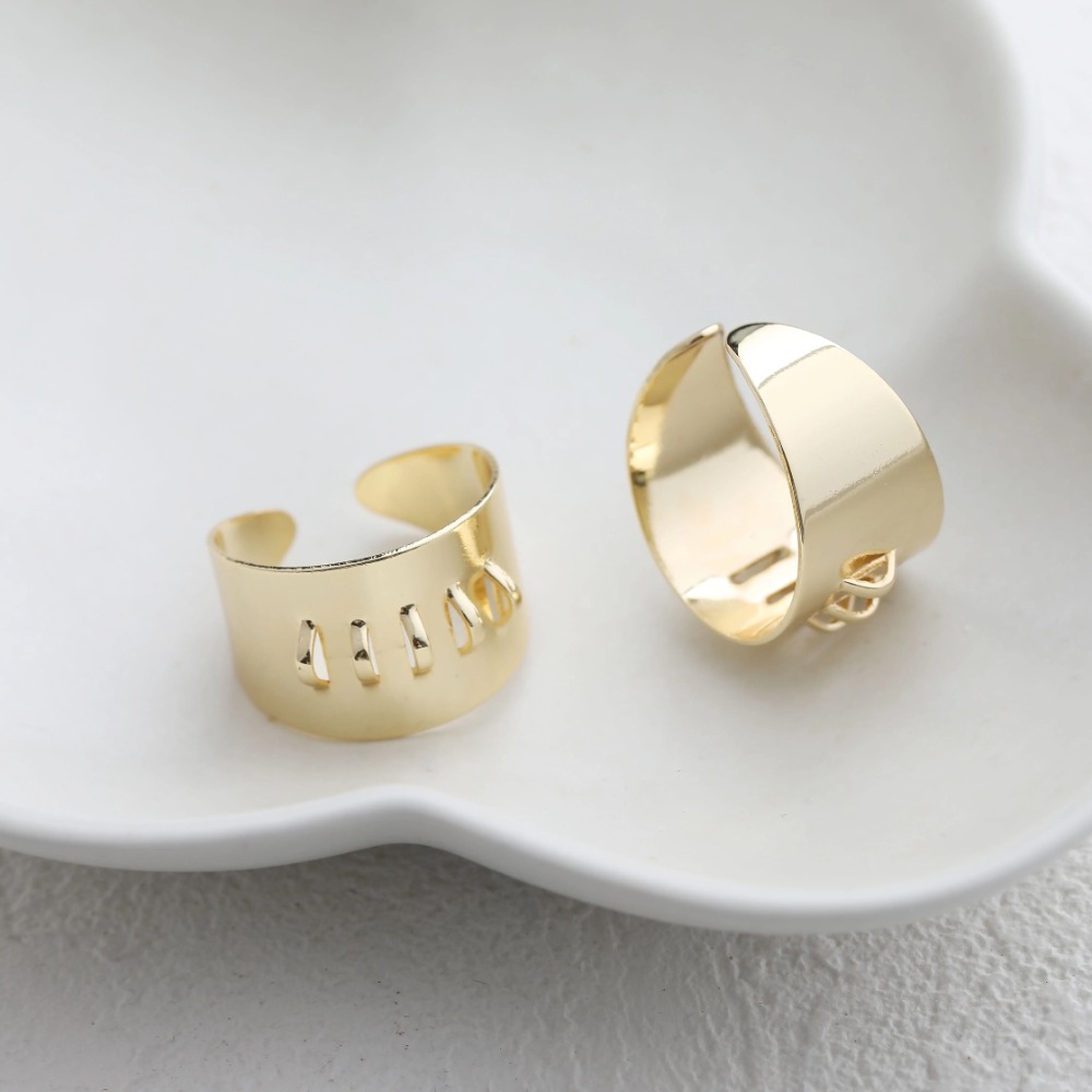 4PCS Brass Ring Settings with  - đánh giá và giá Gold Plated Ring