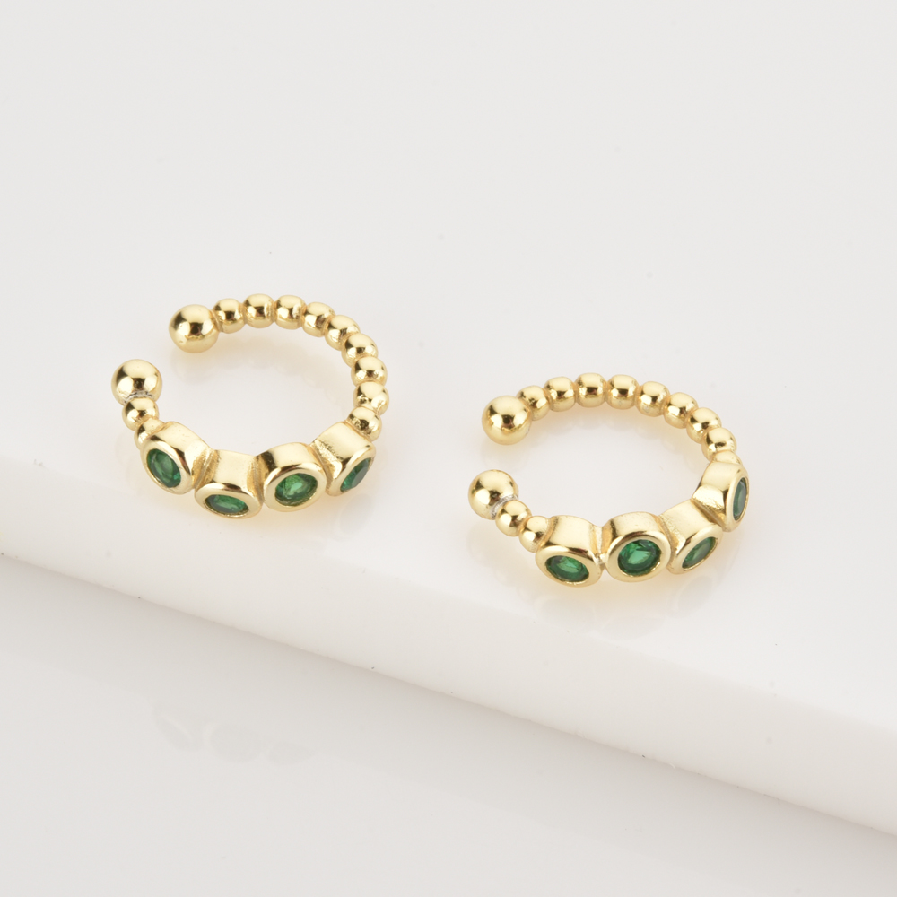 ANDYWEN Bạc 925 Xanh Zircon Tr - đánh giá và giá Ear Cuff No Piercing