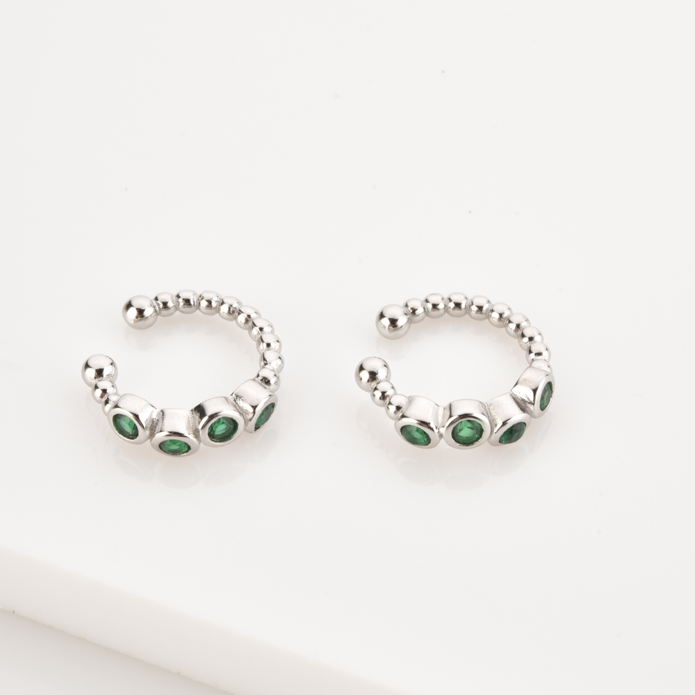 ANDYWEN Bạc 925 Xanh Zircon Tr - đánh giá và giá Ear Cuff No Piercing