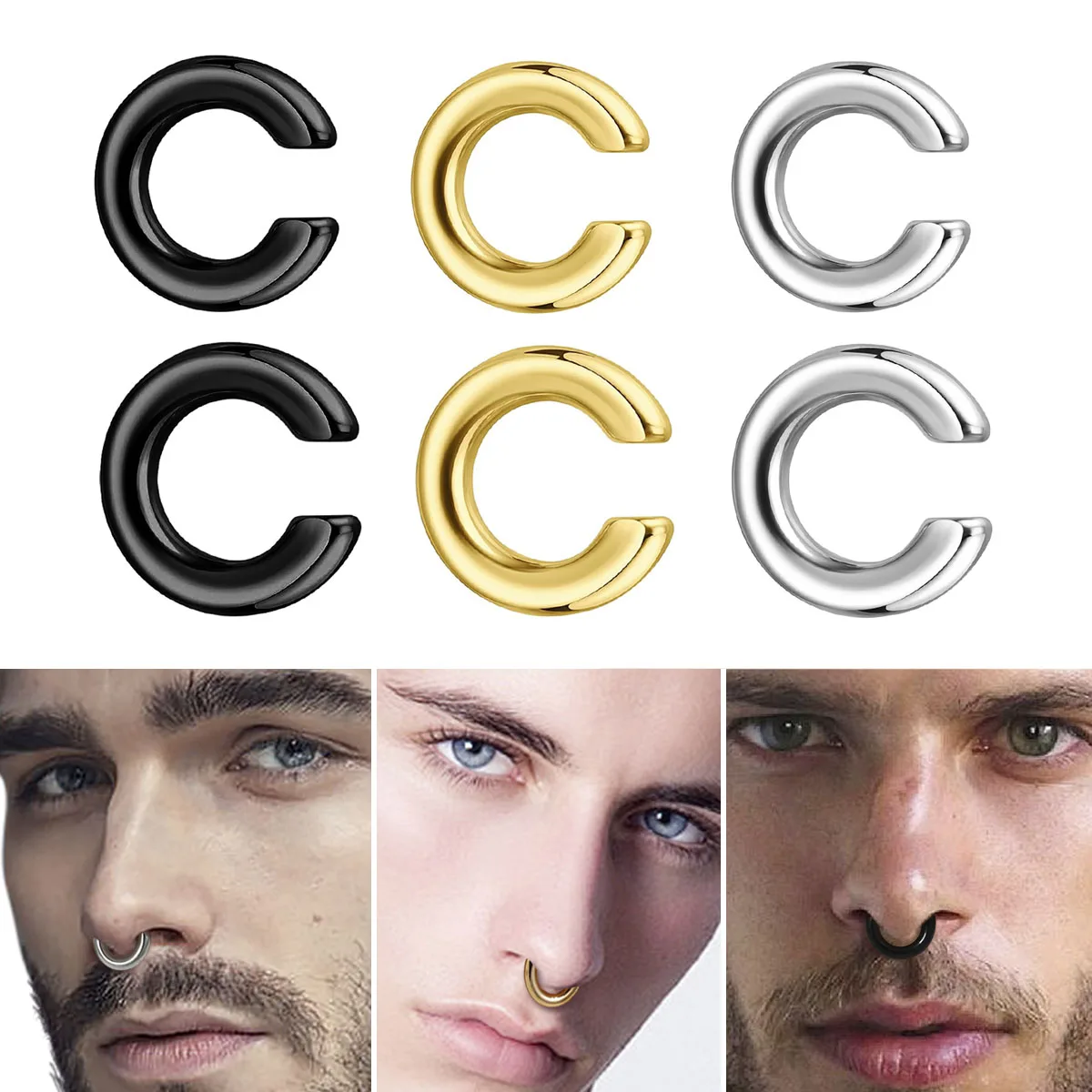 1pc Exaggerated C-Shaped Non-P - đánh giá và giá Ear Cuff No Piercing