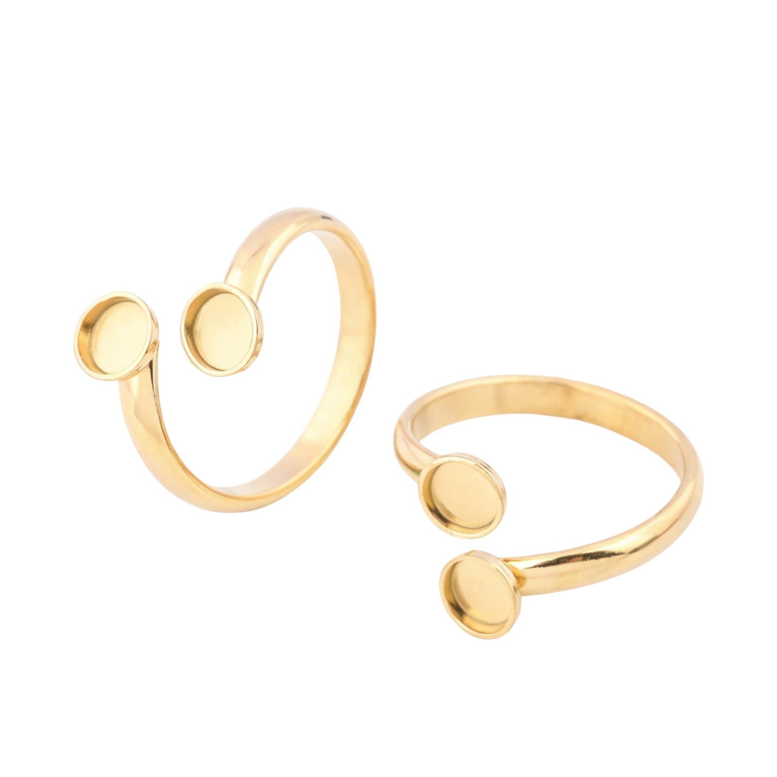 10pcs Stainless Steel Adjustab - đánh giá và giá Gold Plated Ring