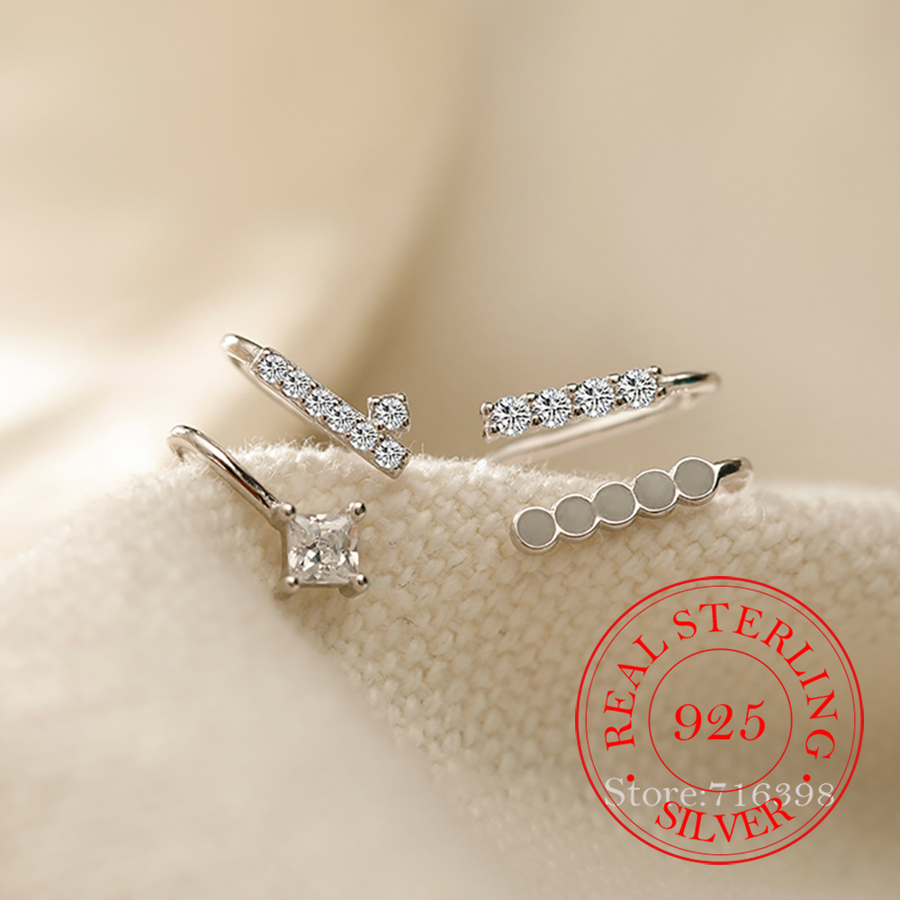 925 Sterling Silver Asymmetric - đánh giá và giá Ear Cuff No Piercing