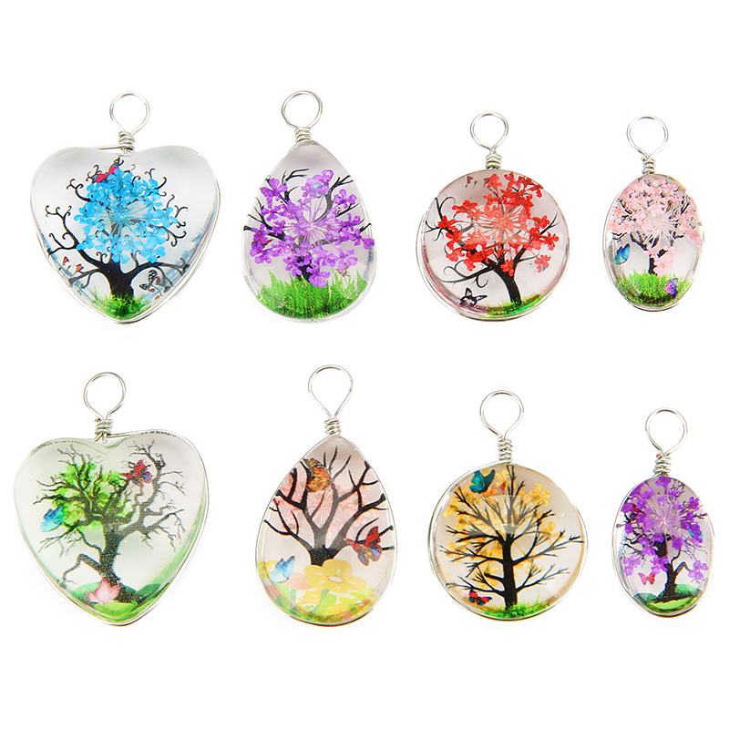 5pcs Colorful Tree Crystal Gla - đánh giá và giá Drop Earrings