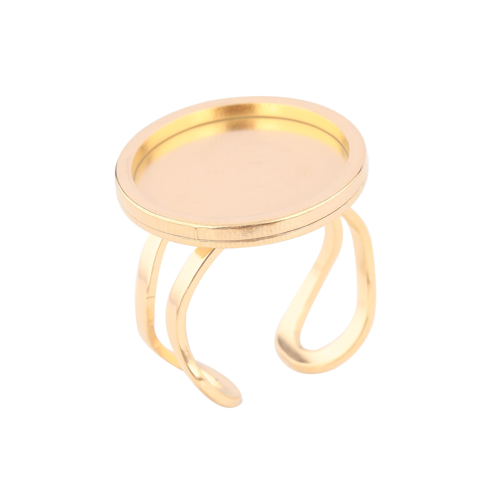 5pcs 18mm Round Cabochon Ring  - đánh giá và giá Gold Plated Ring
