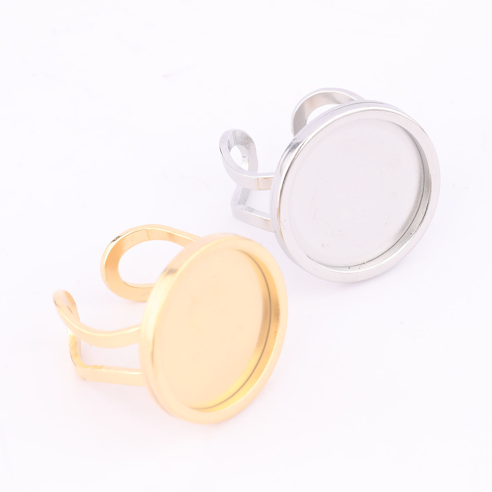 5pcs 18mm Round Cabochon Ring  - đánh giá và giá Gold Plated Ring