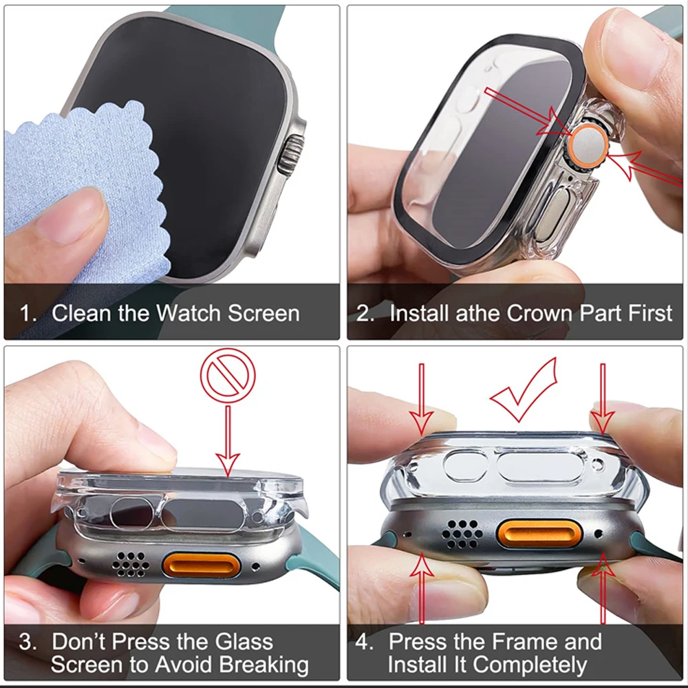 Glass+case For Apple Watch Ult - đánh giá và giá Jewelry Smart Watches